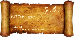 Fáth Oguz névjegykártya